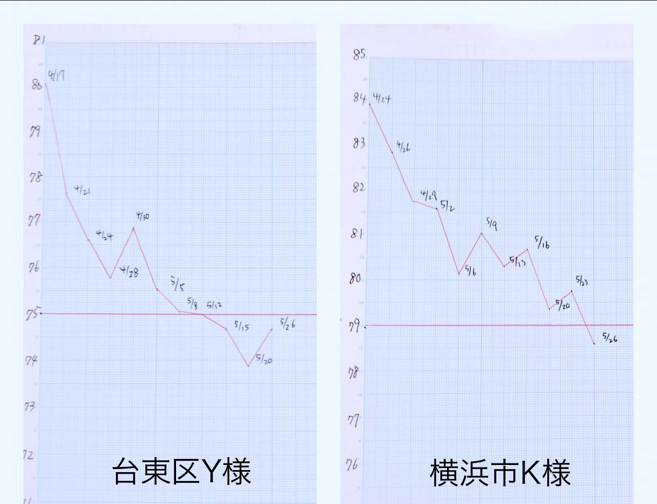 約１ヶ月のグラフ