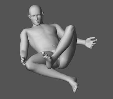 かかとでツボ押し